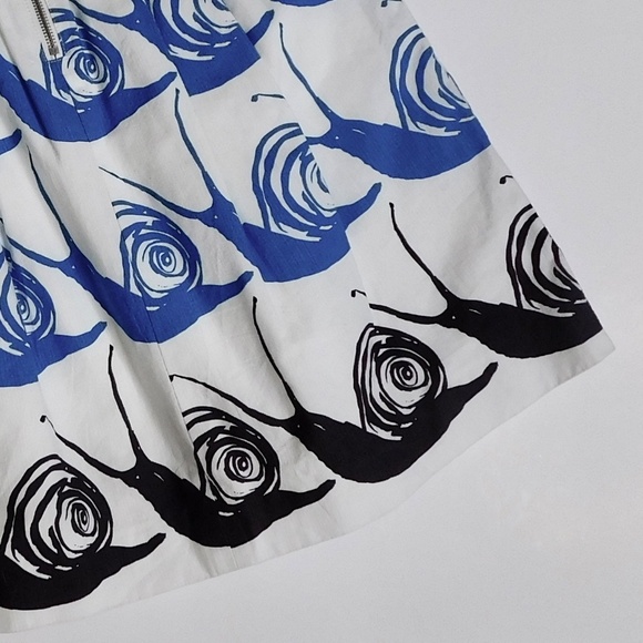 Anthropologie MAEVE Swirled Snail Skirt Pleated Pockets Whimsical Snails X-Small - Picture 11 of 16